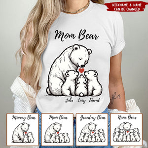 Personalized Bear With Little Bear Kids Pure Cotton T-Shirt