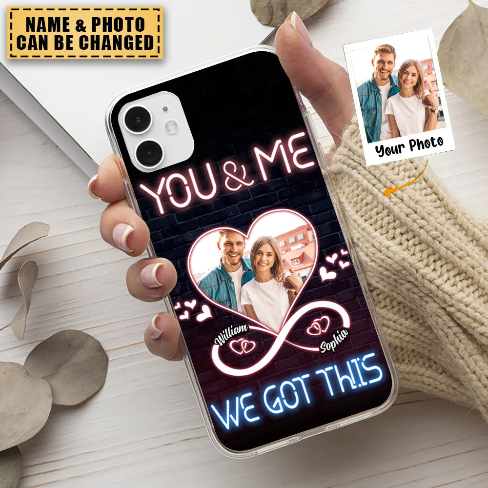 Custom Personalized Couple Photo Phone Case - Christmas Gift Idea For Couple/ Him/ Her