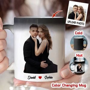 I Love You, Custom Couple Photo Magic Mug, Gift For Wife, Gift For Her, Valentine's Gifts