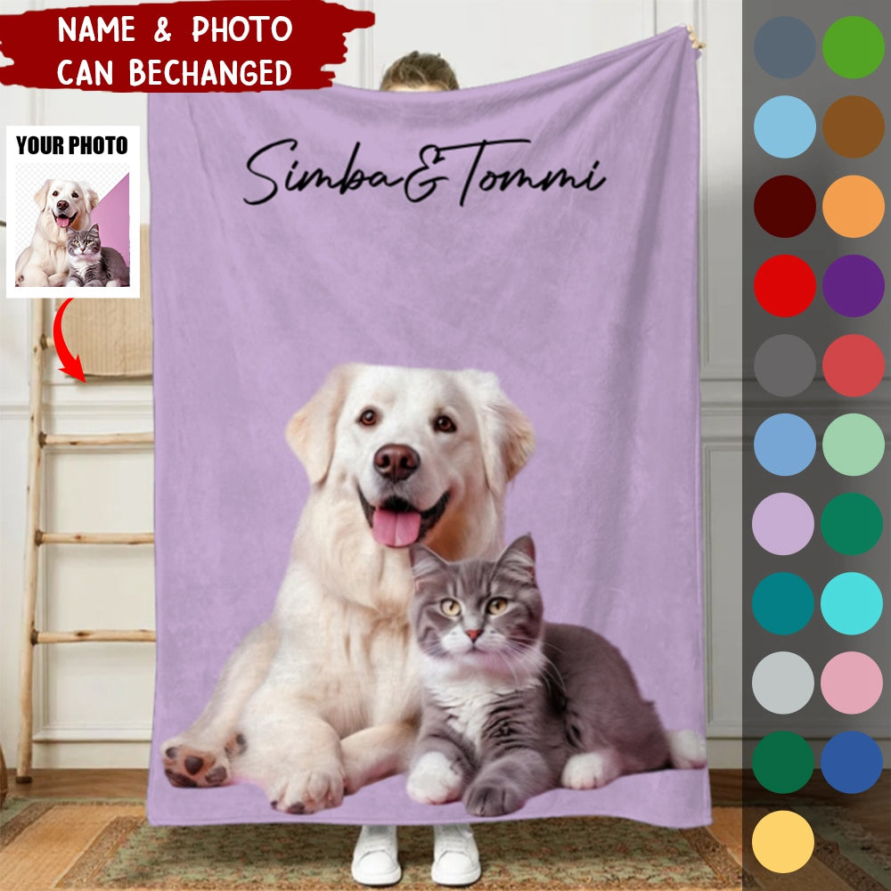 Custom Pet Blanket, Personalized Dog Blanket, Using Pet Photo & Name, Dog Face Blanket, Cat Picture Blankets