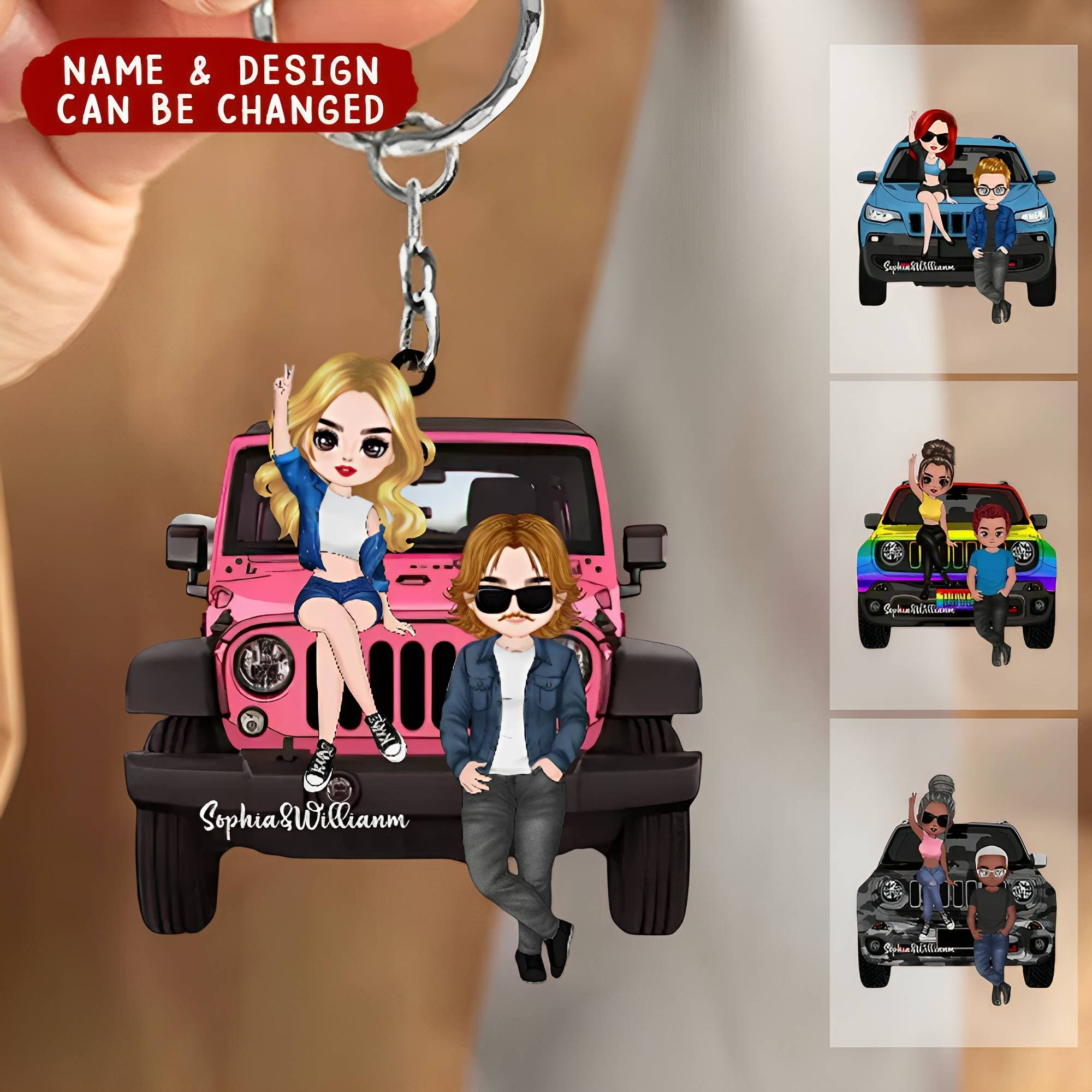 Personalized Gifts Custom Acrylic Keychain - Gift For Couple