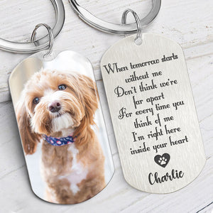 In side Your Heart, Personalized Keychain, Pet Memorial Gifts, Gifts For Pet Lovers, Custom Photo