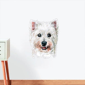 West Highland White Terrier-Hand Drawn Car Sticker