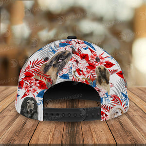Afghan hound - American Flag Cap