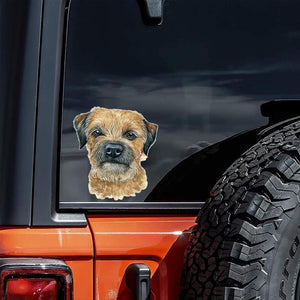 Border Terrier-Hand Drawn Car Sticker