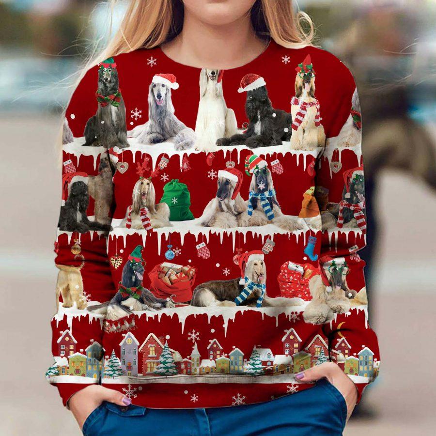 Afghan Hound - Snow Christmas - Premium Sweatshirt