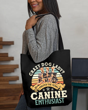 Airedale Terrier-Crazy Dog Lady Cloth Tote Bag