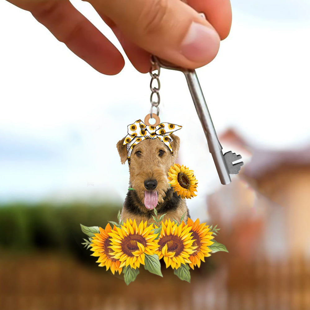 Airedale Terrier-Dog Mom Keychain