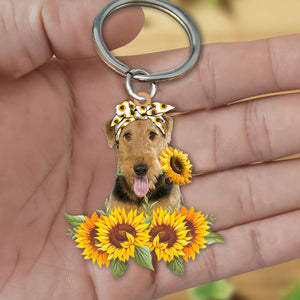 Airedale Terrier-Dog Mom Keychain