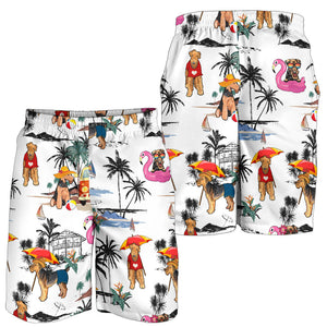 Airedale Terrier-Summer Beach Mens Shorts
