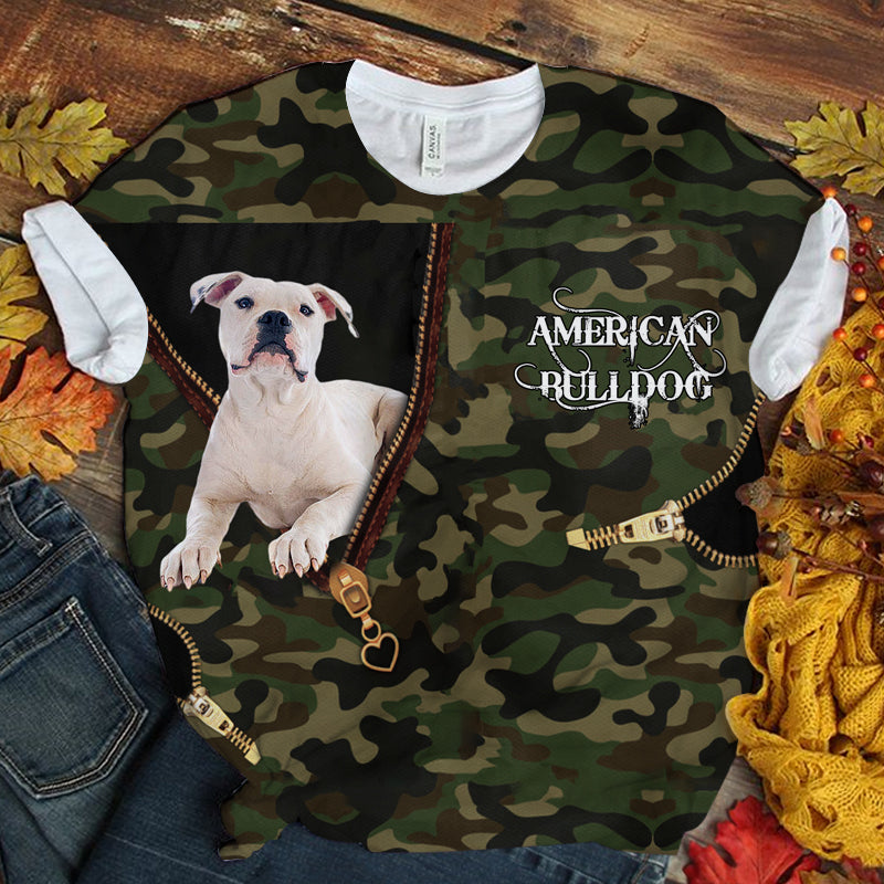 American  Bulldog Camo T-shirt