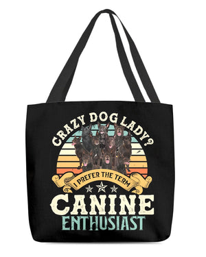 Australian Kelpie-Crazy Dog Lady Cloth Tote Bag
