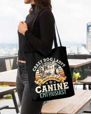 Australian Shepherd-Crazy Dog Lady Cloth Tote Bag