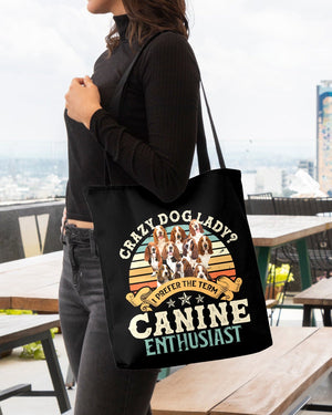 Basset Hound-Crazy Dog Lady Cloth Tote Bag