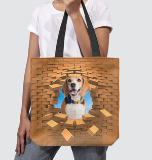 Beagle In Brick Hole-Cloth Tote Bag