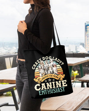 Bearded Collie-Crazy Dog Lady Cloth Tote Bag