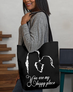 Bernese Mountain2 You Are My Happy Place -Cloth Tote Bag