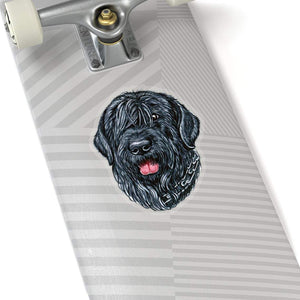 Black Russian Terrier-Hand Drawn Car Sticker