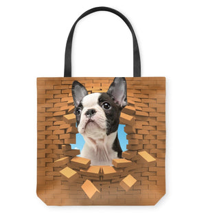 Boston Terrier3 In Brick Hole-Cloth Tote Bag