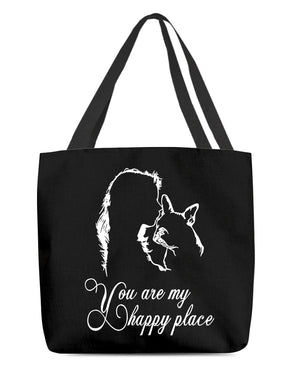 Boston Terrier You Are My Happy Place-Cloth Tote Bag