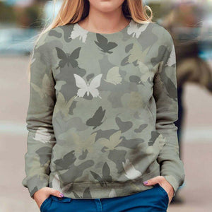 Butterfly - Camo - Premium Sweatshirt