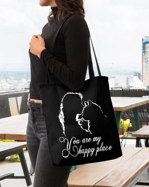 Cat You Are My Happy Place-Cloth Tote Bag