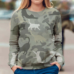 Cat - Camo - Premium Sweatshirt
