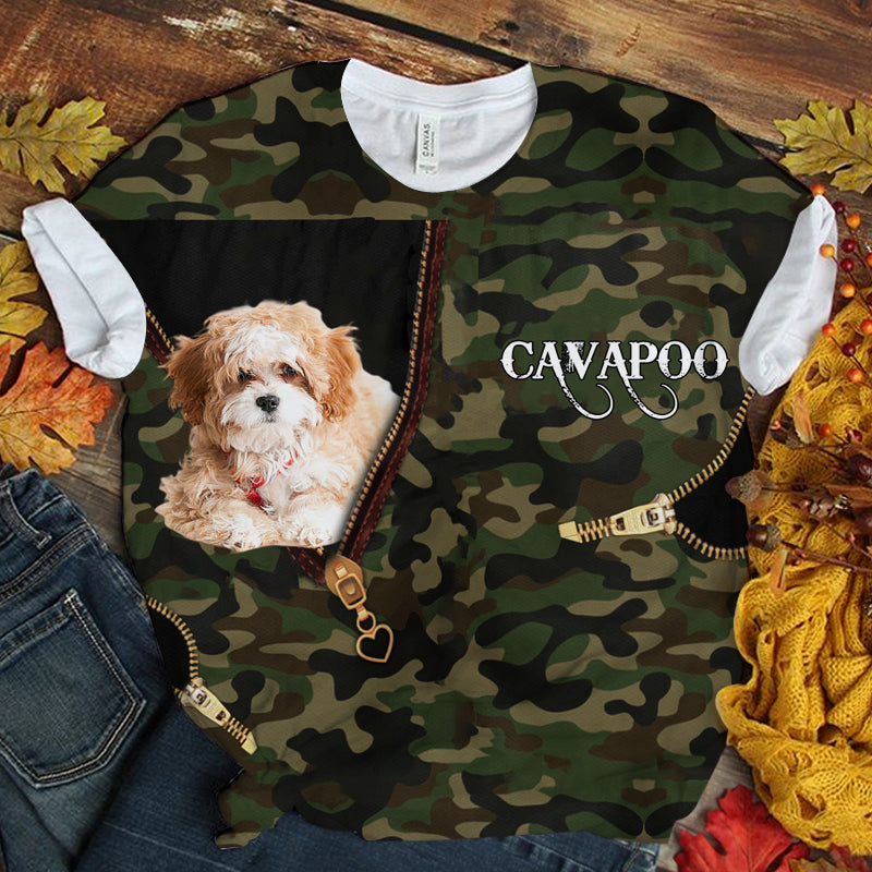 Cavapoo Camo T-shirt