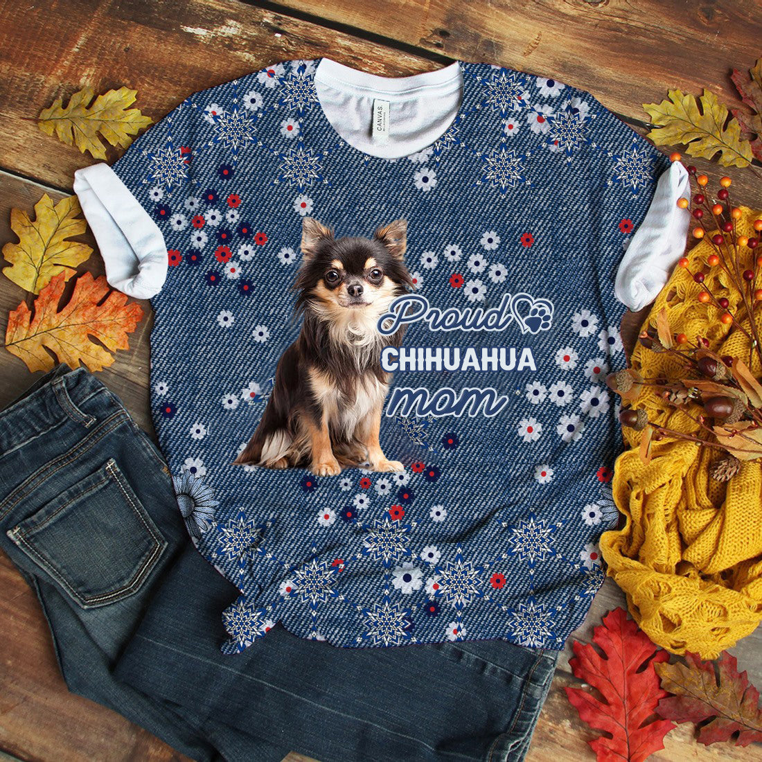 Chihuahua-Pround Mom T-shirt