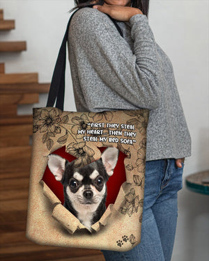 Chihuahua2-Torn Cloth Tote Bag