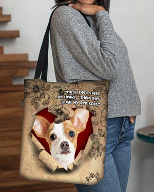 Chihuahua3-Torn Cloth Tote Bag