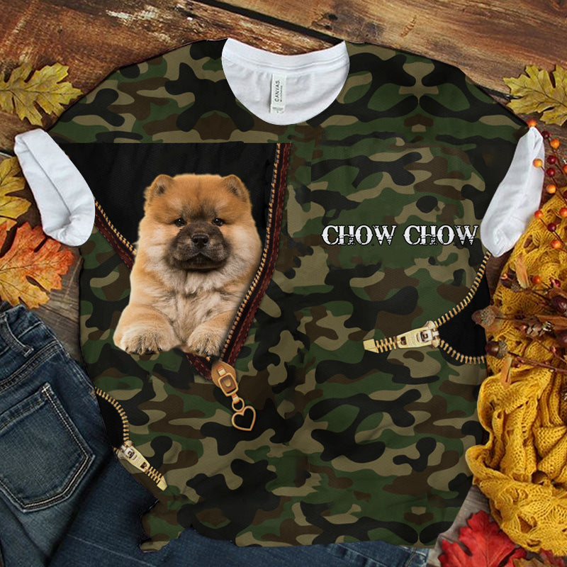 Chow Chow Camo T-shirt