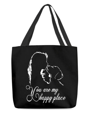 Dachshund You Are My Happy Place-Cloth Tote Bag