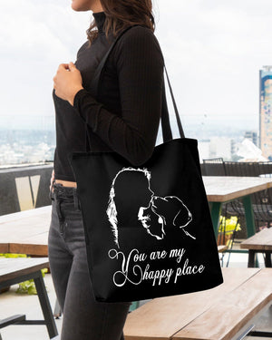 Dachshund You Are My Happy Place-Cloth Tote Bag