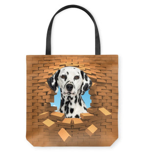 Dalmatian In Brick Hole-Cloth Tote Bag