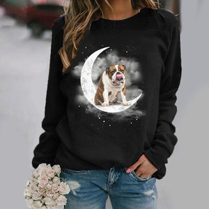 English Bulldog2 -Sit On The Moon- Premium Sweatshirt
