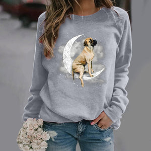 English Mastiff -Sit On The Moon- Premium Sweatshirt