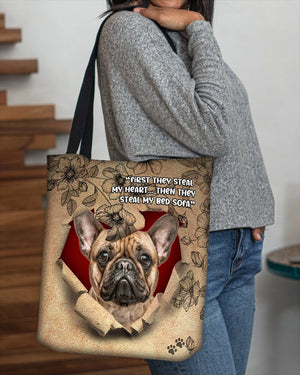 French Bulldog-Torn Cloth Tote Bag