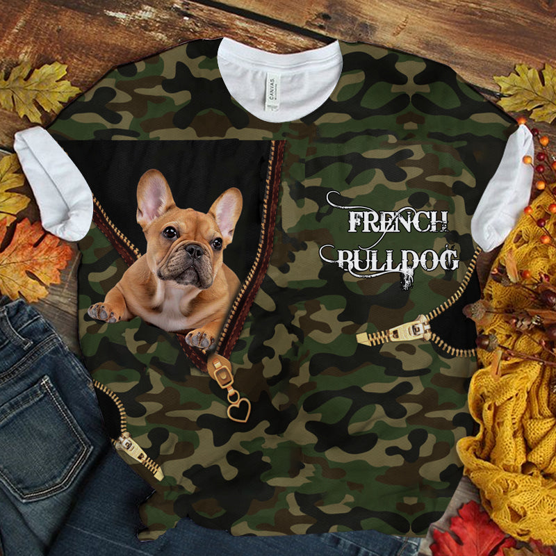 French Bulldog Camo T-shirt