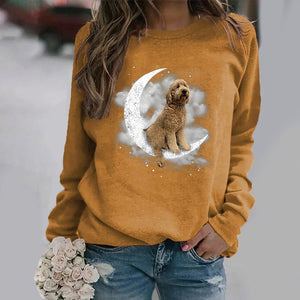 Goldendoodle -Sit On The Moon- Premium Sweatshirt