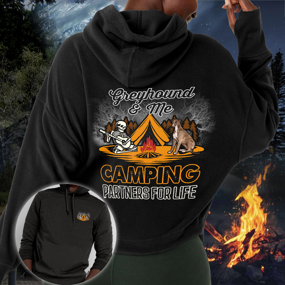 Greyhound Camping Partners-Hoodie