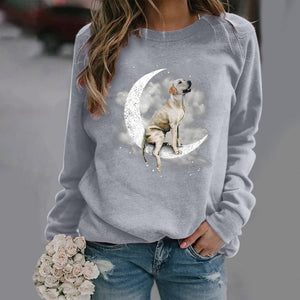 Labrador Retriever -Sit On The Moon- Premium Sweatshirt