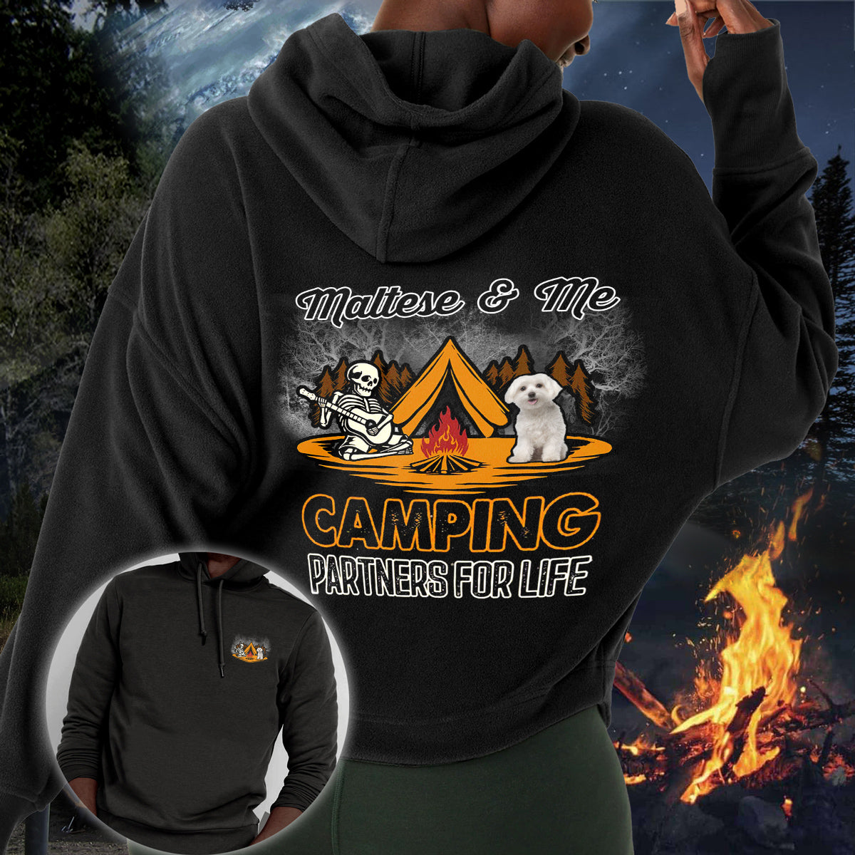Maltese2 Camping Partners-Hoodie