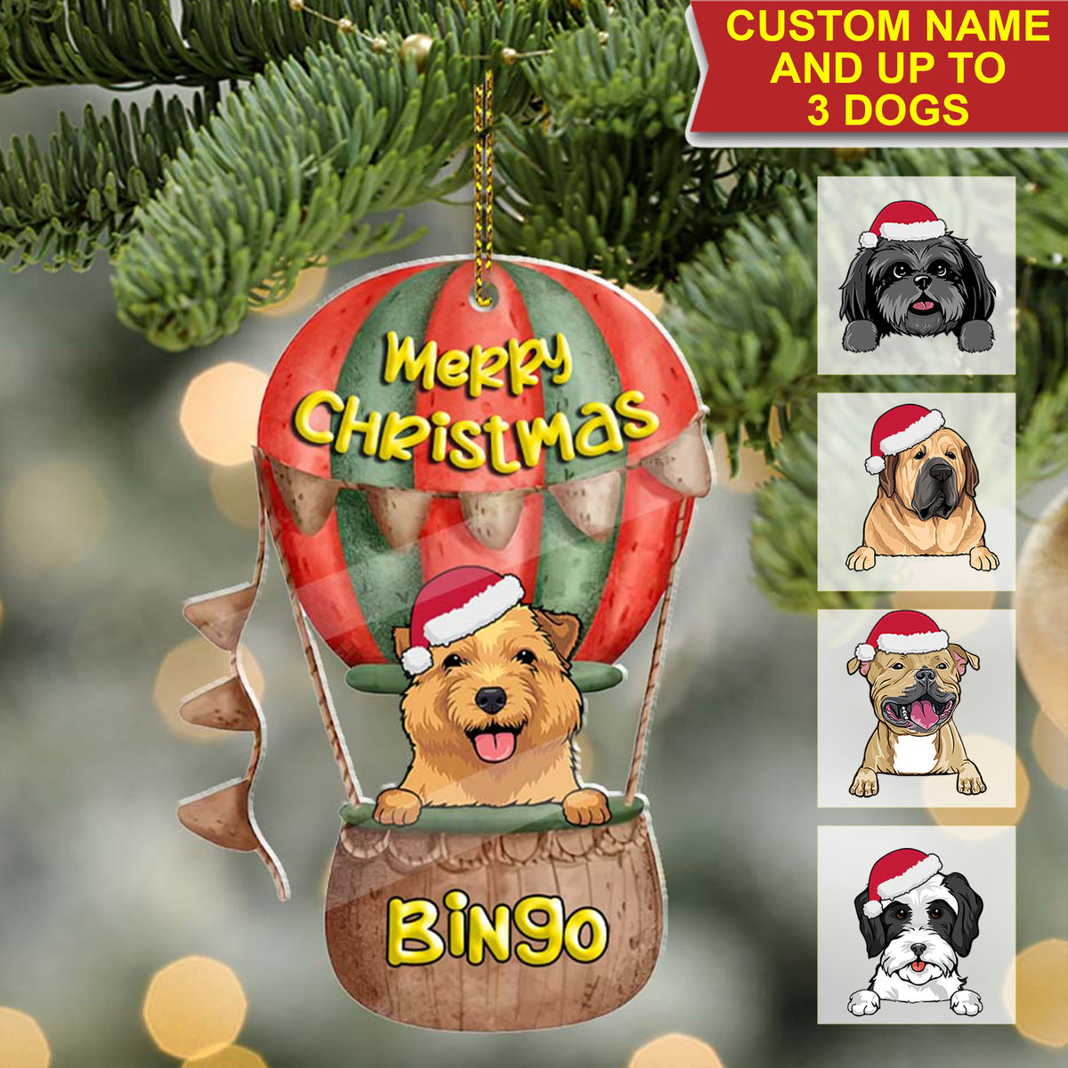 Personalized Acrylic Ornament Gift For Christmas, Gift For Pet Lover
