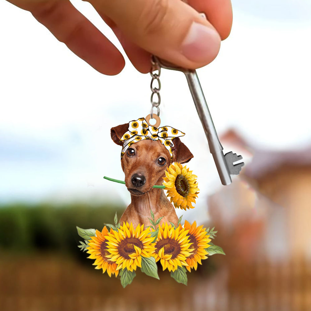 Miniature Pinscher-Dog Mom Keychain