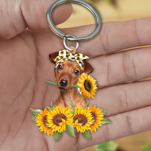Miniature Pinscher-Dog Mom Keychain