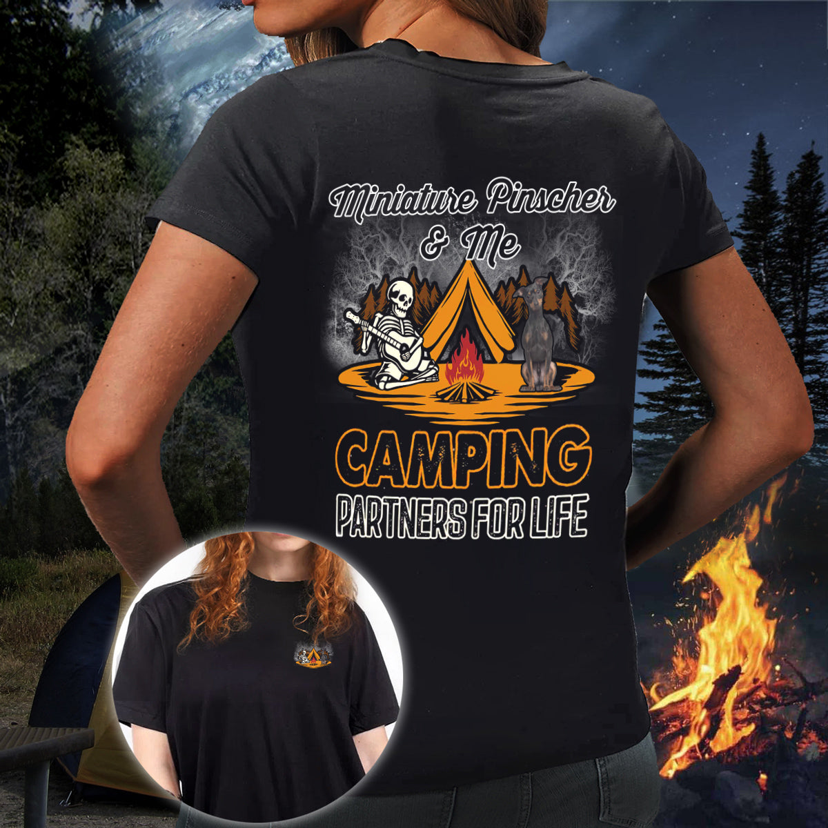 Miniature Pinscher Camping Partners T-shirt