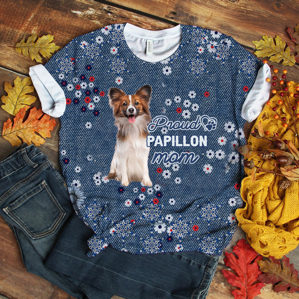 Papillon Pround Mom T-shirt