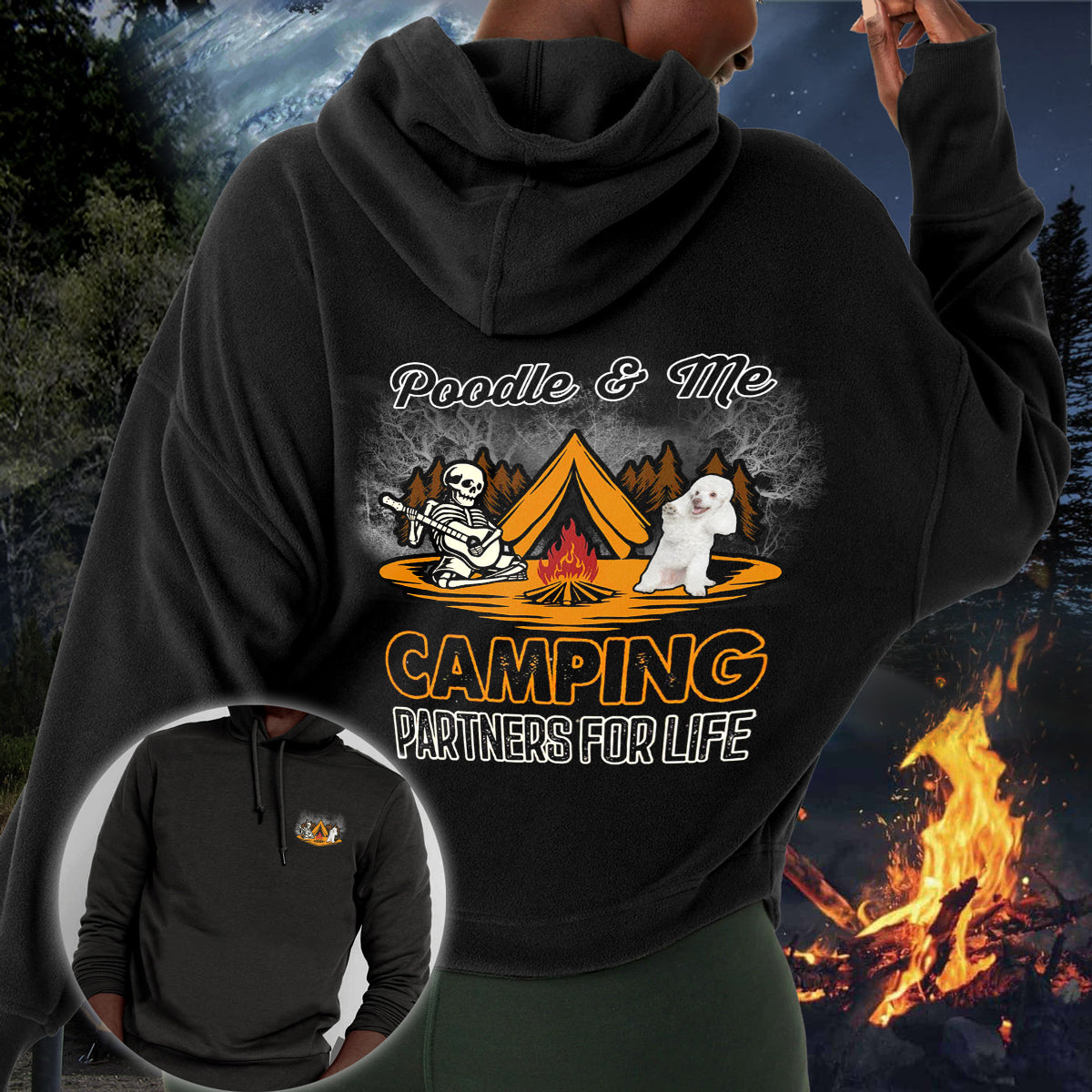 Poodle2 Camping Partners-Hoodie