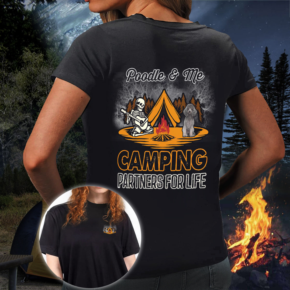 Poodle3 Camping Partners T-shirt